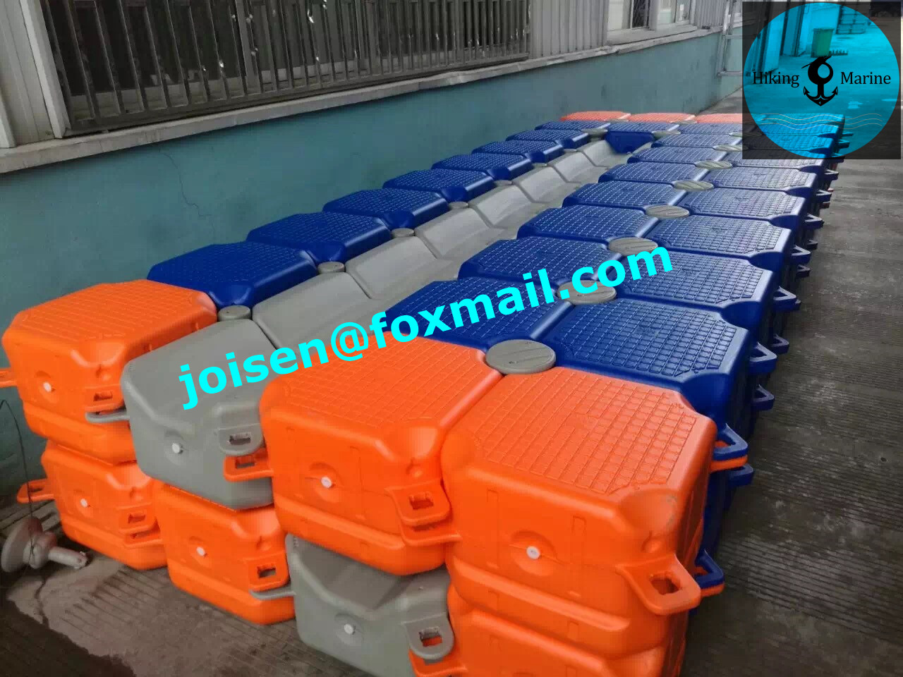 installition of jet ski boat floating pontoon